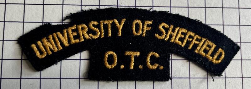 University of Sheffield Yorkshire Officer Training Corps (OTC) Cloth Shoulder Title