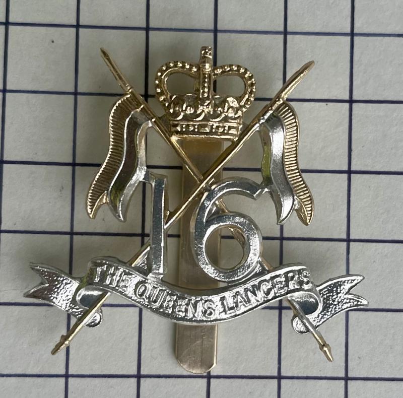 16th/5th Queen's Royal Lancers (QRL) Anodised Cap Badge Maker Dowler