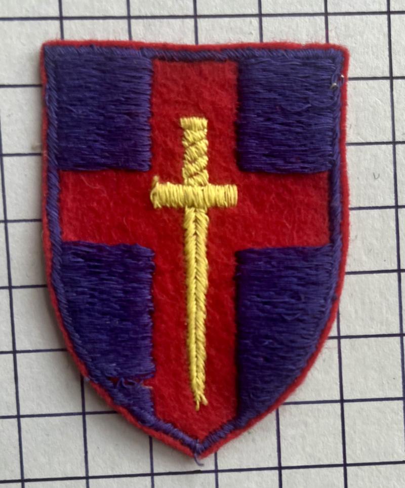 c1947 British Rhine Army Troops Formation Sign Woven Patch