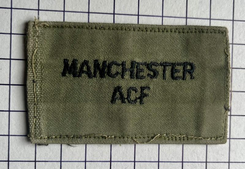 Manchester Army Cadet Force (ACF) Brassard Cloth Shoulder Title Patch