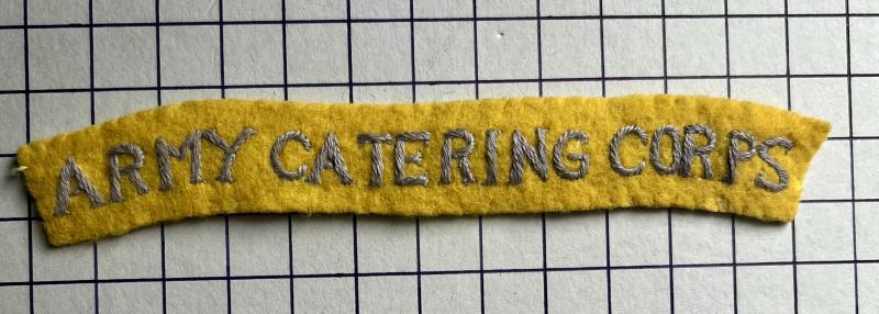 Army Catering Corps (ACC) Cloth Shoulder Title Badge Patch