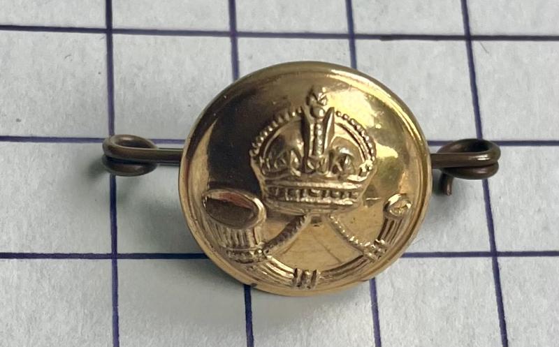 Durham Light Infantry (DLI) Officer's Gilt Button Converted Sweetheart Tie Pin Bar Badge