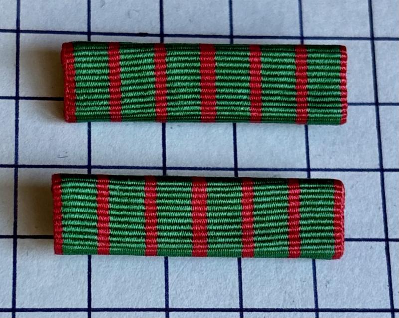 Attached Arms to the Devonshire and Dorset (D&D) Regimental Pair of Special Unit Award French Croix de Guerre Ribbon Pin Badges