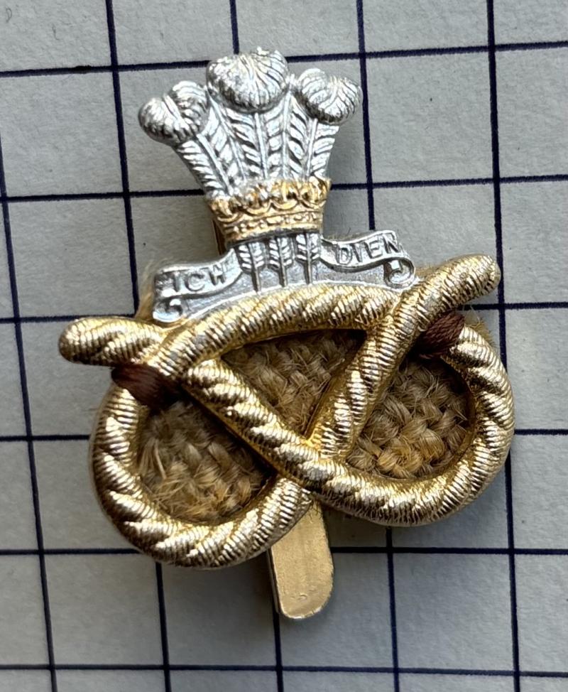 c1959-2007 Staffordshire Regiment Anodised Cap Badge with 'Holland Patch' Backing