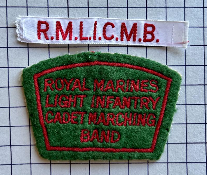 c1979-2006 Gosport Based Royal Marines Light Infantry (RMLI) Cadet Marching Band Shoulder Title Patch Badge