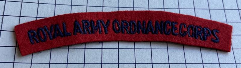 Royal Army Ordnance Corps (RAOC) Cloth Shoulder Title Patch