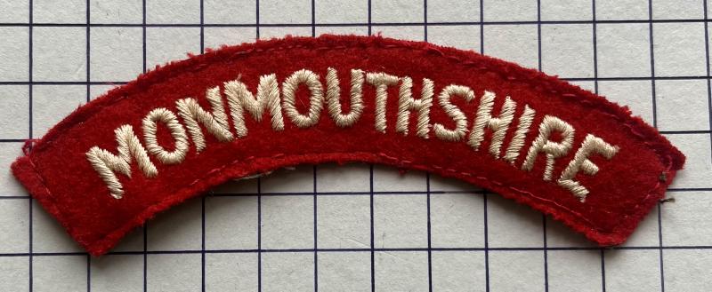 Monmouthshire Regiment Cloth Shoulder Title Patch