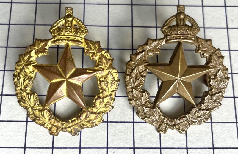 cWW2 Le Regiment De Montmagny 2 x Variation Cap Badges