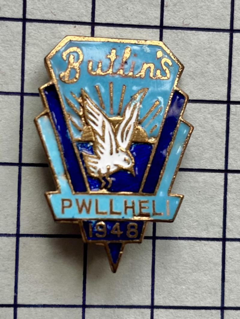 Butlins 1948 Welsh Pwllheli Holiday Camp Pin Badge Wales