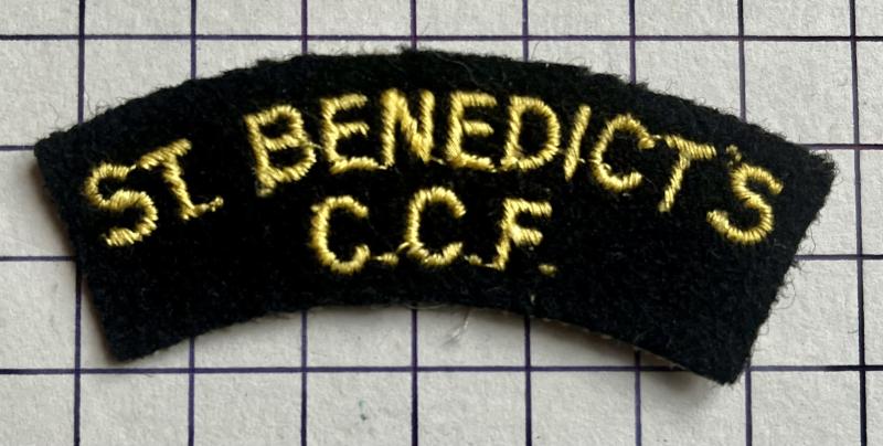 c2003 St Benedict's School London Combined Cadet Force (CCF) Shoulder Title Patch Badge