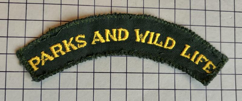 Tracker Rhodesian War Parks and Wildlife Rhodesia Shoulder Title Patch Badge