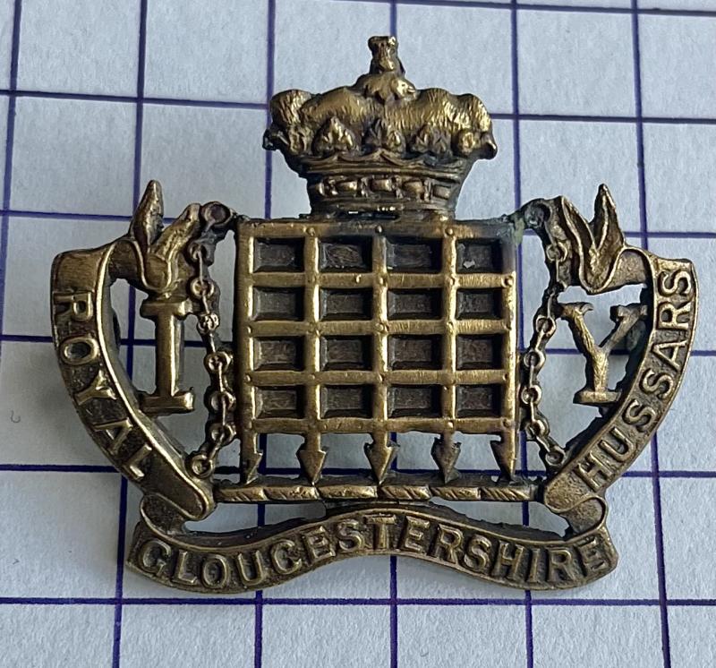 Royal Gloucestershire Hussars Imperial Yeomanry Non-Voided Scarce Other Ranks Cap Badge c1902-08