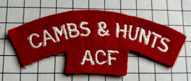 Cambridgeshire & Huntingdonshire Army Cadet Force (ACF) Cloth Shoulder Title Patch