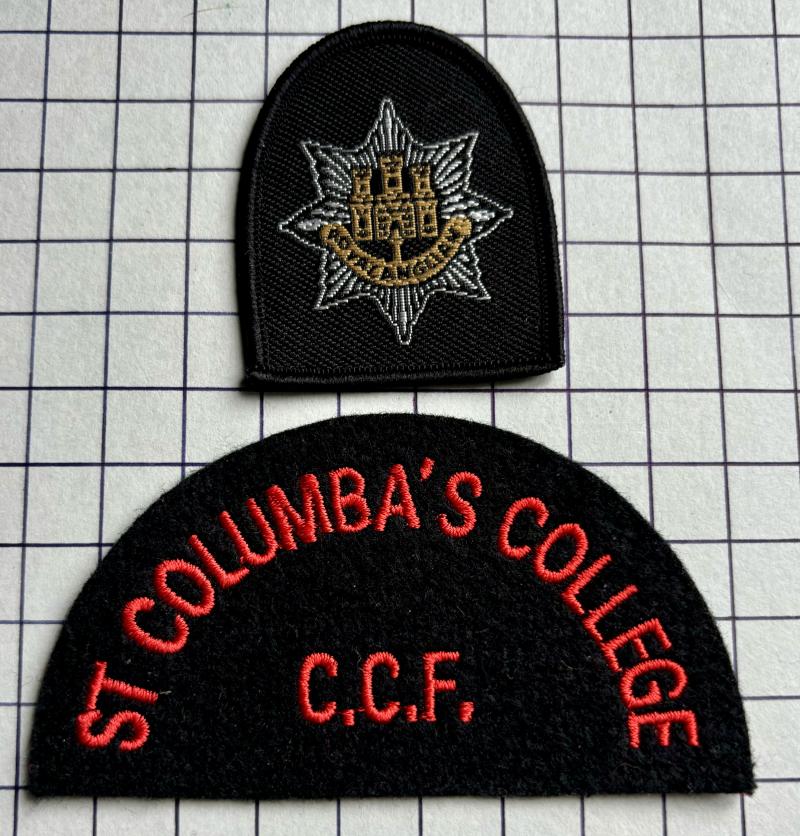 St Columba's College St Albans Hertfordshire Combined Cadet Force (CCF) Cloth Beret Badge Royal Anglian Regiment and Shoulder Title Patch