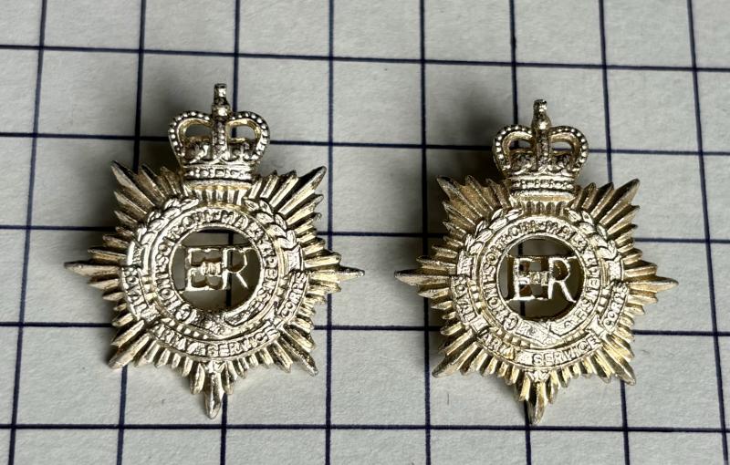 Pair of c1952-65 Royal Army Service Corps (RASC) Anodised Aluminium Collar Badges Gaunt