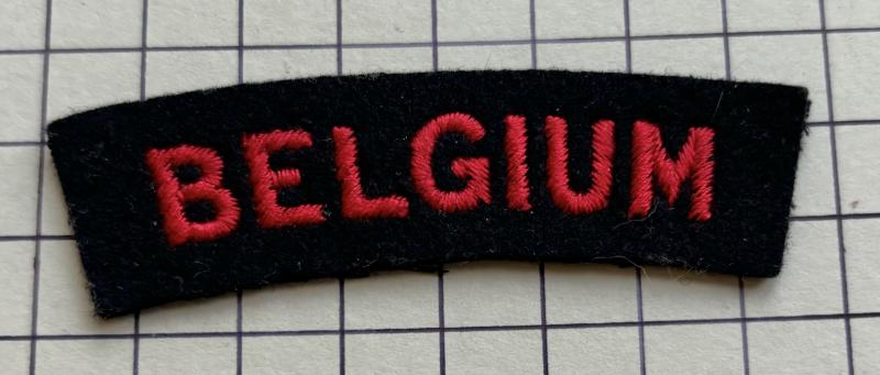 cWW2 Belgium Free Forces Shoulder Title Patch