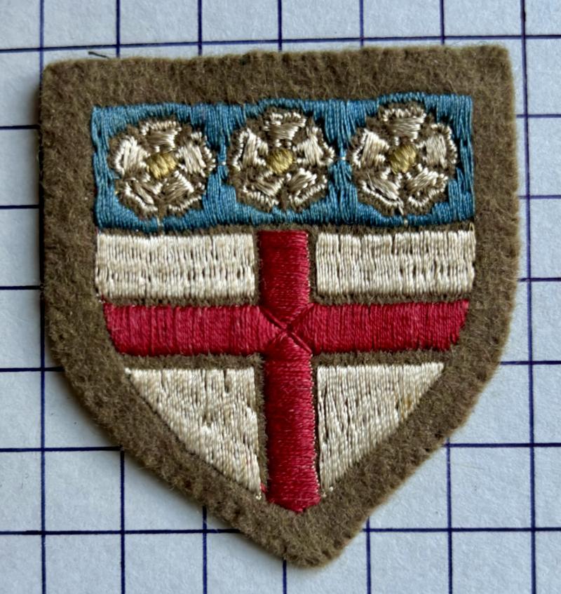 cWW2 North Riding District (Northern Command) Cloth Formation Sign Badge Patch