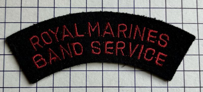 Royal Marines Band Service (RMBS) Cloth Shoulder Title Badge