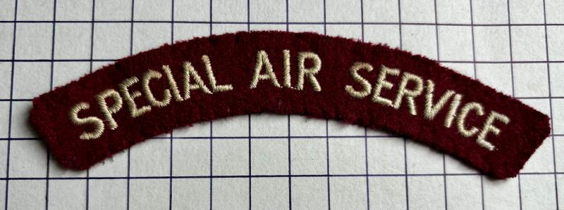 c1950s Special Air Service (SAS) Cloth Shoulder Title Badge