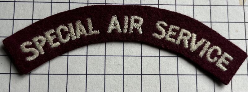 c1960s Special Air Service (SAS) Cloth Shoulder Title Badge