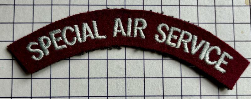 c1950s Special Air Service (SAS) Cloth Shoulder Title Badge