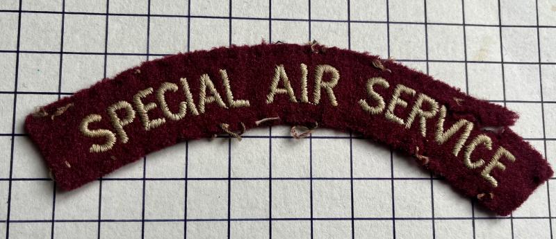 Early c1950s Special Air Service (SAS) Cloth Shoulder Title Badge