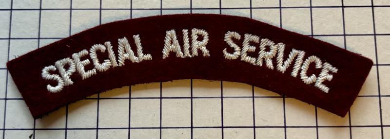 Early c1950s Special Air Service (SAS) Cloth Shoulder Title Badge