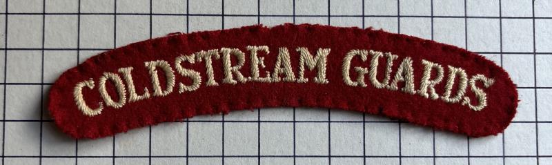 cWW2 Coldstream Guards (CG) Regiment Cloth Shoulder Title