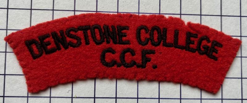 Denstone College Staffordshire  Combined Cadet Force (CCF) Cloth Shoulder Title