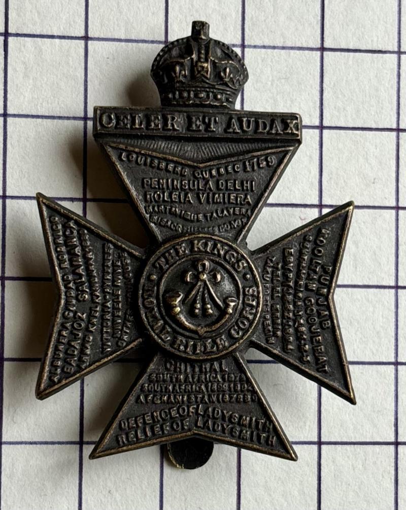 The Kings Royal Rifle Corps (KRRC) Other Ranks Cap Badge