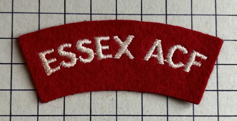 Essex Army Cadet Force (ACF) Cloth Shoulder Title Badge