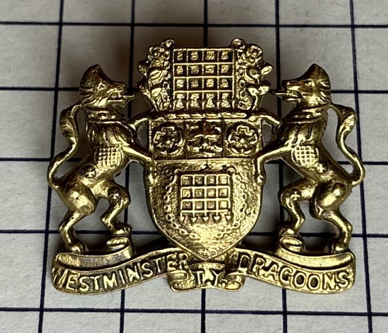 Theatre Made Cast Westminster Dragoons (Territorial Yeomanry) Cap Badge