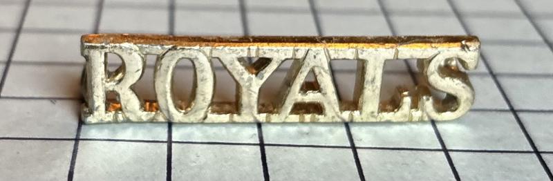 Rare c1960s Royal Dragoon Guards (R.D.G.) Anodised Aluminium Shoulder Title Badge