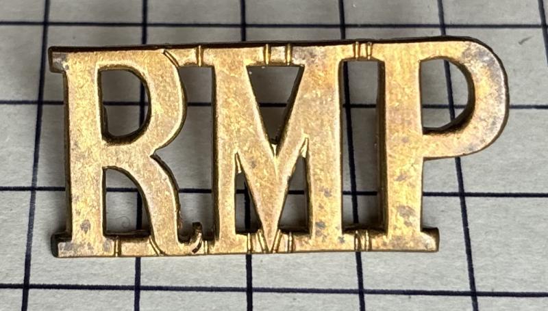 Royal Military Police (RMP) Brass Shoulder Title Badge