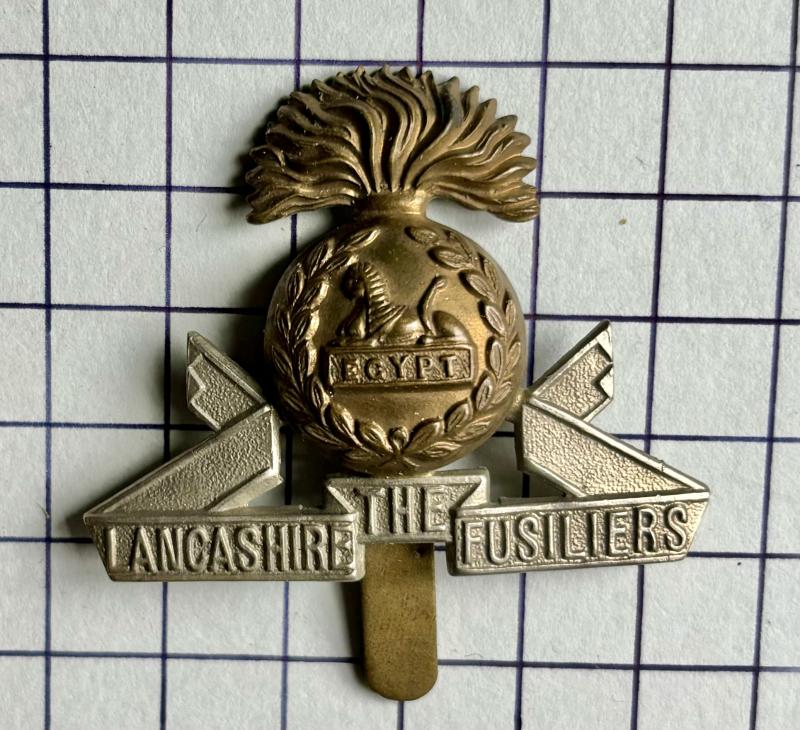 The Lancashire Fusiliers (LF) Bi-Metal Other Ranks Cap Badge