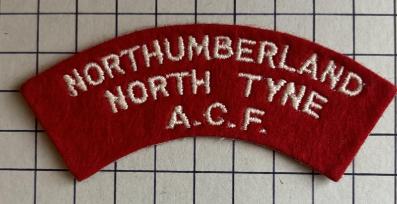 Northumberland North Tyne Army Cadet Force (ACF) Shoulder Title Badge Patch