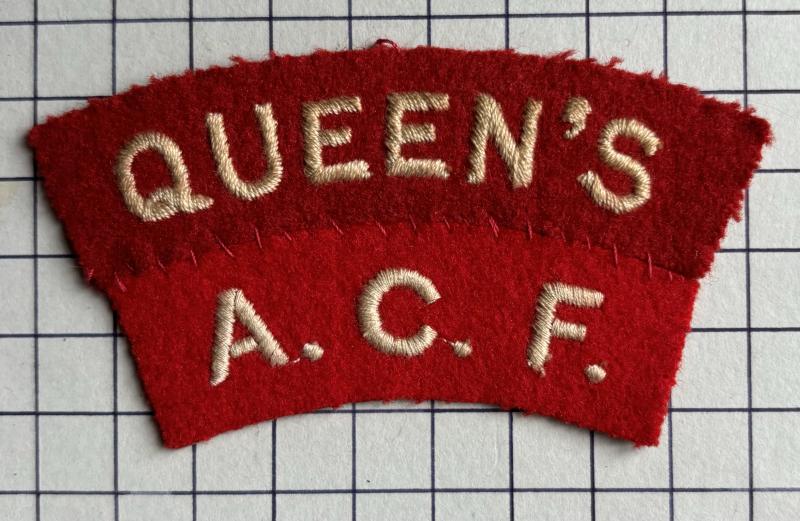 Queen's Royal West Surrey Regiment Army Cadet Force (ACF) Cloth Shoulder Title Patch