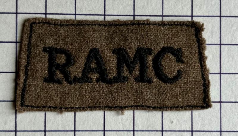 WW2 Royal Army Medical Corps (RAMC) Cloth Shoulder Title Badge Patch