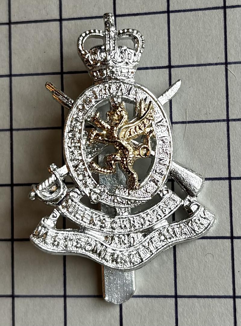 Queen's Own Dorset & West Somerset Yeomanry (RA) Anodised Aluminium Cap Badge