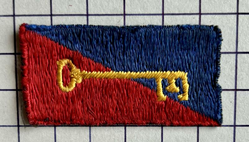 cWW2 Gibraltar 3rd Coast Regiment Royal Artillery Cloth Formation Sign Patch Badge