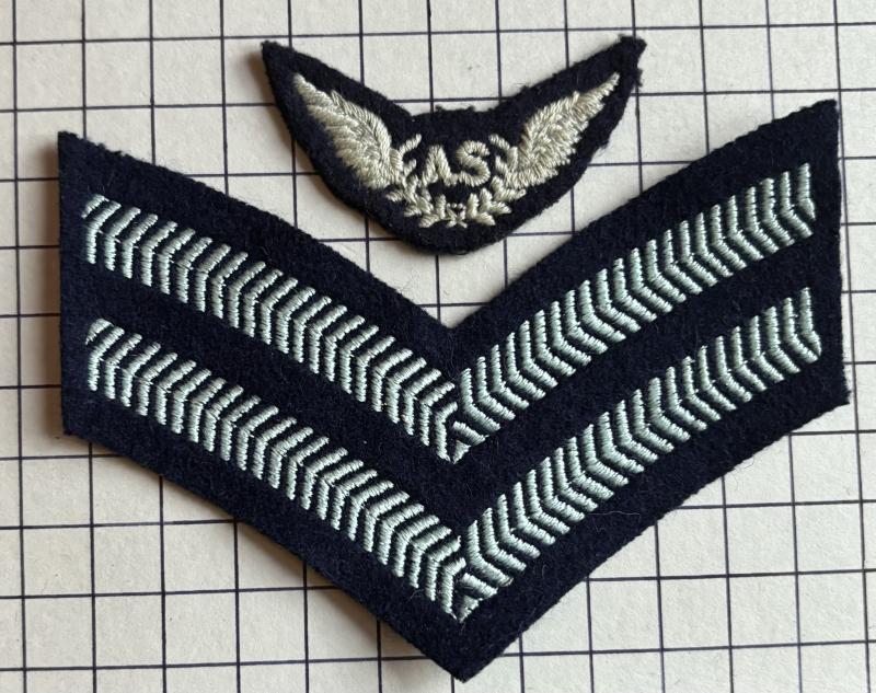 Royal Air Force (RAF) Air Steward / Stewardess 'AS' Aircrew Flight Attendant Wings Patch Badge