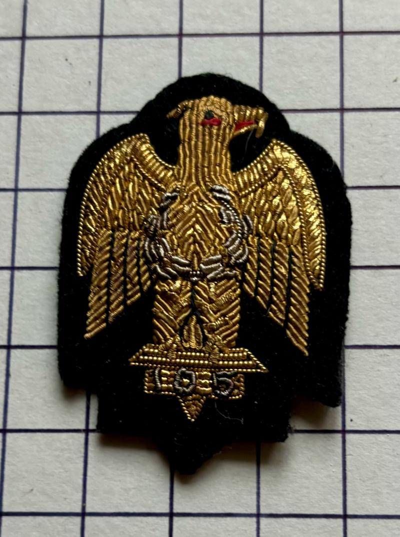 Post 1969 Blues and Royals Cavalry Regiment Wire Embroidered Arm Badge