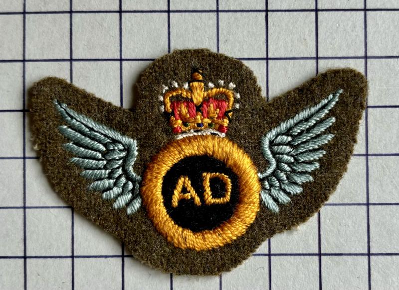 c1960s Royal Corps of Transport (RCT) Air Despatch (AD) Wing Brevet Badge