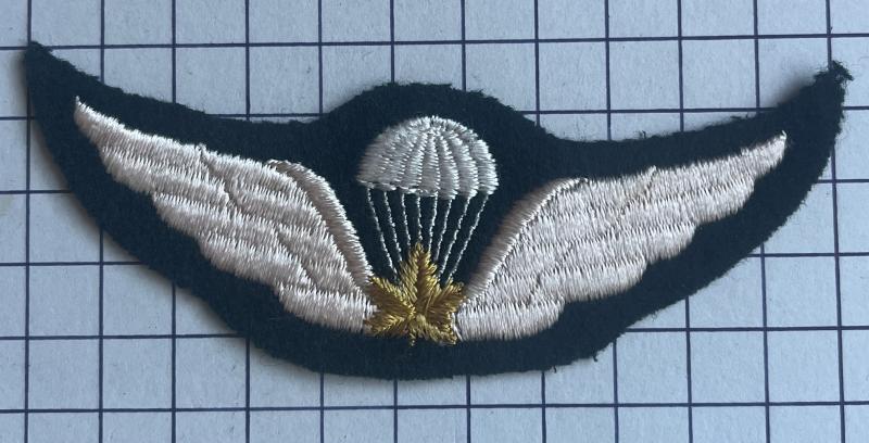 c1950s-60s 'Type 10' Canadian Parachute Qualification Wing Patch Badge