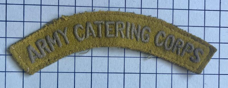 Army Catering Corps (ACC) Full Lettering Cloth Shoulder Title Badge Patch