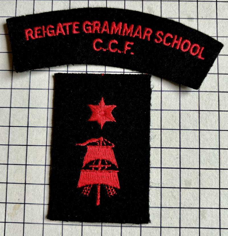 Reigate Surrey School Naval Combined Cadet Force (CCF) Shoulder Title & Proficiency Sea Cdts (SC) Patch