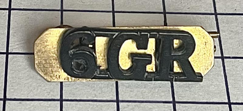 Pre 1994 The 6th Gurkha Rifles Blackened Brass Shoulder Title