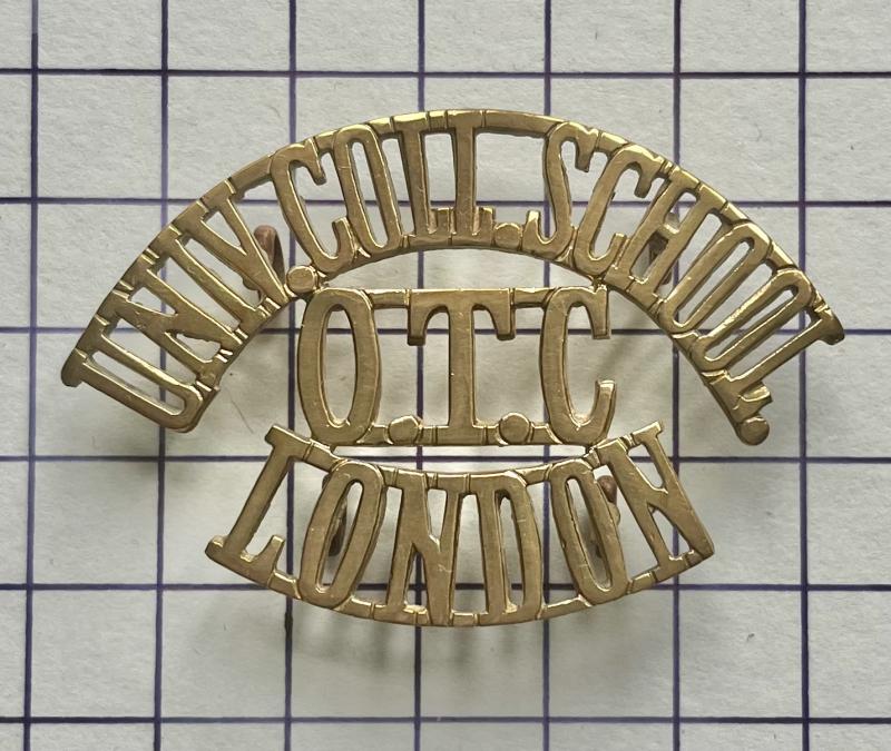 University College School London Officer Training Corps (OTC) Shoulder Title Badge