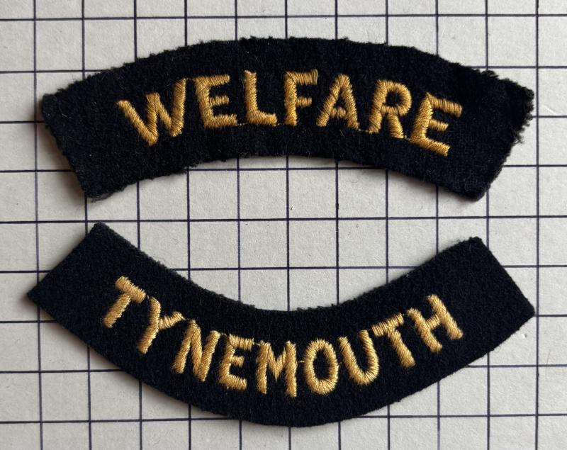 Tynemouth and Welfare Civil Defence (CD) cloth Badges